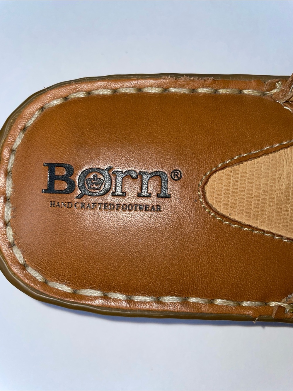 Born Women’s Brown Leather Slide Sandals with Metal Ring. Size 8. - Picture 4 of 6